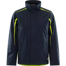 Arbejdstøj & Udstyr Fristads softshell vinterjakke 4931 GSW, Mørk Marine/Hi-Vis Gul