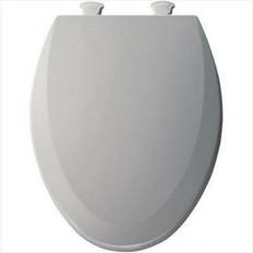 ComfortCreator Lift-Off Elongated Closed Front Toilet Seat Ice Grey