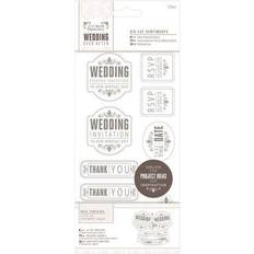 Silver Cards & Invitations Docrafts Papermania Wedding Invitation Mixed Die-Cut Sentiments ~ Silver