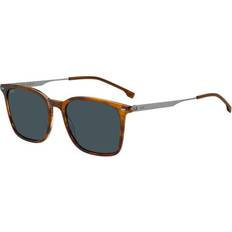 HUGO BOSS Sunglasses - Striped Brown Horn/Blue