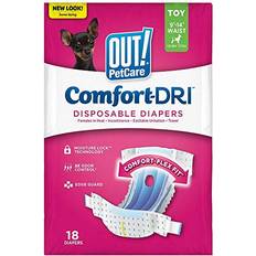 Out Disposable Absorbent Female Dog Diapers with Leak Proof Fit Pack of 18