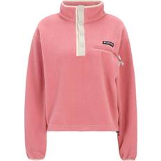 Columbia Helvetia II Cropped fleece med halv knapstolpe pink-Lyserød