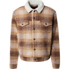 Wool jacket Levi's Type Iii Sherpa Trucker Jacket - Westin Plaid Curry/Beige