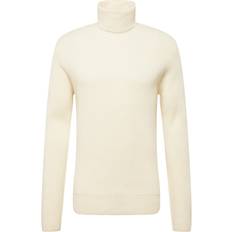 Les Deux Striktrøjer Sweatere Les Deux Eddie Wool Rib Rollneck Ivory