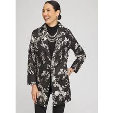 Viscose Jackets Chico's Women's Floral Jacquard Jacket in Black