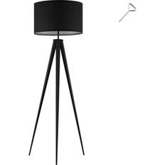 tectake Lunaris Tripod Stand Black Floor Lamp