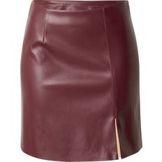 Röda Kjolar Noisy May Kjol nmClara Penny PU HW Slit Skirt - Röd
