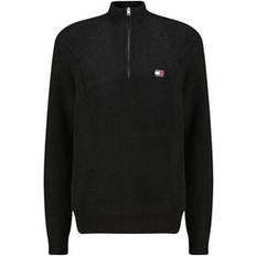 Tommy Jeans Tjm Reg 1/4 Zip Raglan Badge - Black