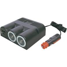 2 USB-uttag Vägguttag Cigguttag 2 USB 1 Micro USB 12-24V