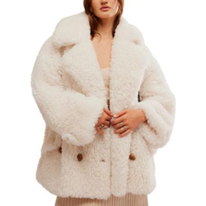 Natural - Women Coats Free People Sophie Faux Fur Peacoat