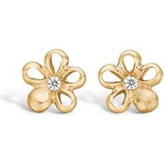 Blossom Copenhagen Flower Karat Guld Örhängen Med Zirconia 9921301