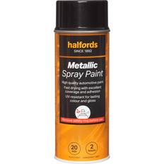 Halfords M2-090 Black Metallic Car Spray Paint 400 ml