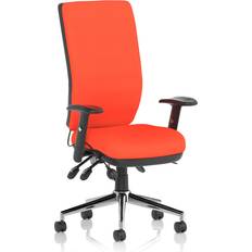 Orange Chairs Dynamic Triple Lever Ergonomic Height Adjustable Armrest and Seat - Tabasco Orange Office Chair