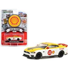 Scale Models & Model Kits GreenLight DiecastModelsWholesale, 2022 Ford Mustang Mach 1 #22 Yellow & White Shell Racing Shell Oil Special Ed Series 1 1/64 Diecast Model Car