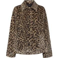 Leopard Jakker Pieces Pcrobyn Leopard Frakke