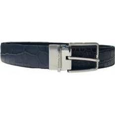 Emporio Armani Herr Accessoarer Emporio Armani Vändbar Ödla Tryck Clip-On Bälte - Blå
