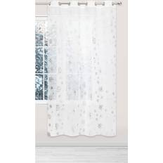 Curtains & Accessories Divante Divante Christmas Metallic Snowflake Voile