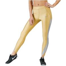 Guld Tights Speed Metallic 7/8 Tight Gold, Female, Kläder, Tights, Träning, Gul