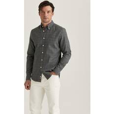 Morris Skjortor Morris Stockholm-Flannel Overcheck Shirt-Slim Fit-Grå-Cotton-XXL
