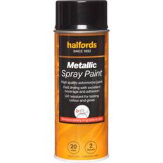 Halfords M2-140 Black Metallic Car Spray Paint 400 ml