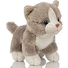 Uni-Toys Katzen-Baby grau stehend 13 cm Höhe Plüsch-Kätzchen Plüschtier, Kuscheltier, HT-30305