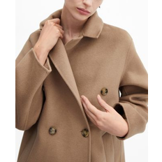 Mango Outerwear Mango Women's Handmade Oversized Wool Coat Brown