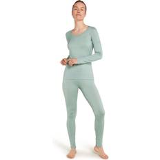 Dam - Gröna Underställsbyxor Icebreaker Women's Oasis Leggings Underkläder merinoull Färg grå
