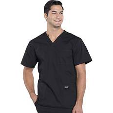 Workwear & Equipment Cherokee Men Scrubs Top Workwear Professionals V-Neck WW695T, Tall, Black