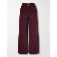 Red Jeans Ulla Johnson The Willow High-rise Wide-leg Jeans Burgundy