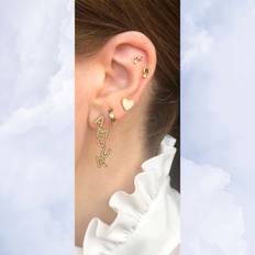 The Earring Shop Love Stud Dam Stiftörhängen ONE Från Magasin Gold ONE SIZE