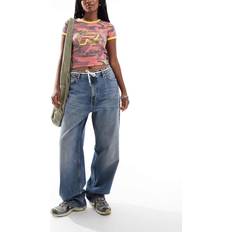 Weekday Rail Mid Rise Loose Fit Jeans - Iron Blue