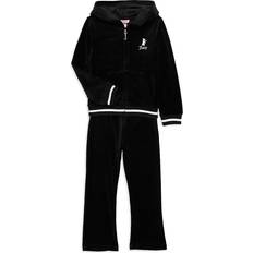 Juicy Couture Black Children's Clothing Juicy Couture Baby Girl's Hoodie & Sweatpants Velour Set Black Months 24 Months