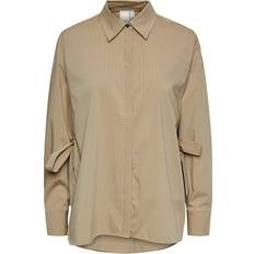 Y.A.S Dam Skjortor Y.A.S Skjorta yasLula LS Stripe Shirt S. Beige