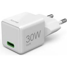 Hama Mobile Phone Accessories Hama Quick charger, usb-c, pd/qc/gan, super mini charger, 30 w, white
