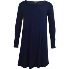 A2Z Kids 11-12 Years, Navy Girls Swing Dress Plain Dance Party Summer Dresses Blue