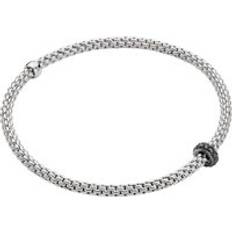 XS Bracelets Fope Prima 18ct White Gold 0.20ct Black Diamond Bracelet