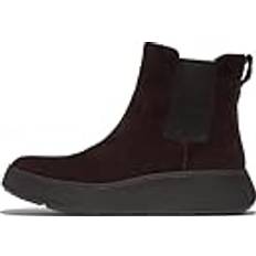 Fitflop Boots Fitflop F-Mode Suede Flatform Chelsea Boots - Chocolate Brown