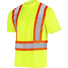 Workwear & Equipment Safety Short Sleeve Work T Shirt - Back/ANSI Compliant Lime