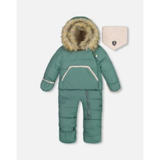 Silver Outerwear Children's Clothing Snowsuits Baby Hooded One-Piece Snowsuit For Car Seat, Silver Pine Green, 2.5Y Deux par Maisonette