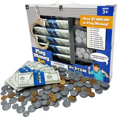 Dr. STEM Toys THiN AiR Brands, Dr. STEM Toys Play Money for Kids: Durable Boxed Set Provides 400 Pieces of Realistic Fake Money Bills & Fake Coins for Pretend Play