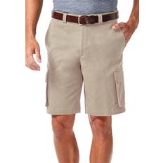 Canvas - Men Shorts Haggar Mens Stretch Comfort Cargo Shorts PUTTY BEIGE 38W