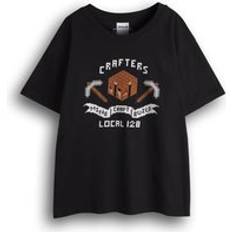 Minecraft Short Sleeved T-Shirt Black 9-11 Years