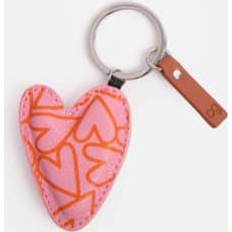 Caroline Gardner Pink Magnet Heart Printed Keyring