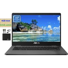 ASUS Chromebook 14" HD Nano-Edge Display Light Laptop N3550 4GB RAM 32GB eMMC HD Webcam WiFi HDMI 802.11ac Bluetooth USB-C Chrome