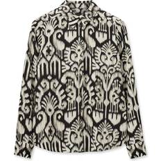 Mos Mosh Vrouw Overhemden Mos Mosh Blouse - Beige/Zwart