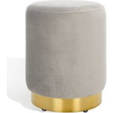 Safavieh Couture Elsworth Light Grey/Brass Foot Stool 20"