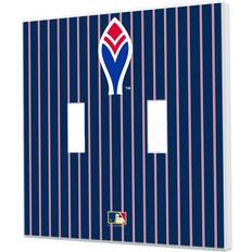 Atlanta Braves Sports Fan Products Keyscaper Atlanta Braves 1972-1975 Cooperstown Pinstripe Double Toggle Light Switch Plate