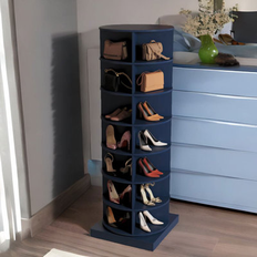 Blue Shoe Racks Hokku Designs Pair Navy 28 Shoe Rack