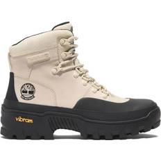 Dame - Grå Snørestøvler Timberland Wasserdichter halbhoher Boot mit Vibram-Sohle zum Schnüren für Damen in Grau, Frau, Grau, Größe: