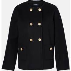 Dame - Hvid - Uldfrakker 'S Max Mara Samantha wool jacket black